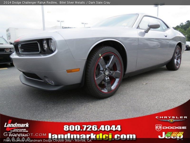 Billet Silver Metallic / Dark Slate Gray 2014 Dodge Challenger Rallye Redline