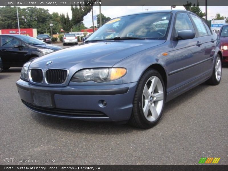 Steel Blue Metallic / Sand 2005 BMW 3 Series 325i Sedan
