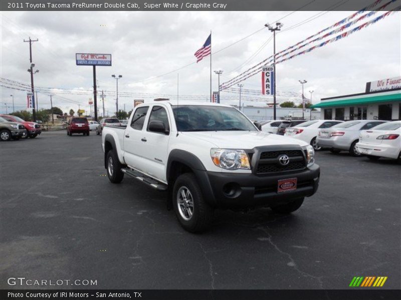 Super White / Graphite Gray 2011 Toyota Tacoma PreRunner Double Cab