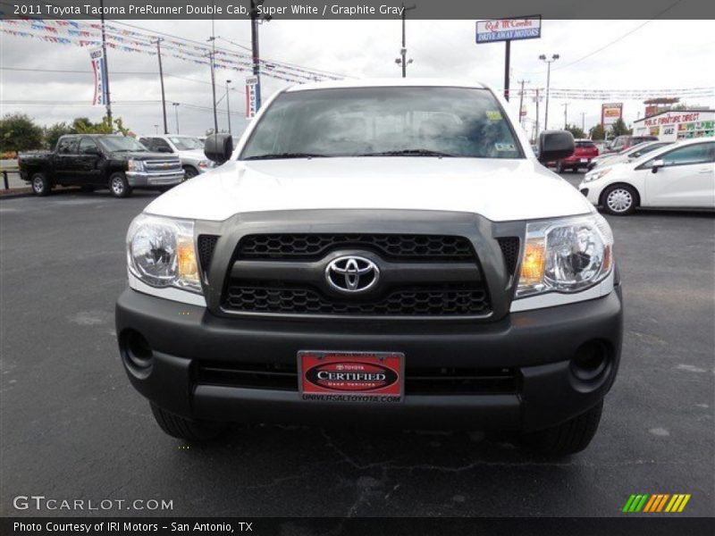 Super White / Graphite Gray 2011 Toyota Tacoma PreRunner Double Cab