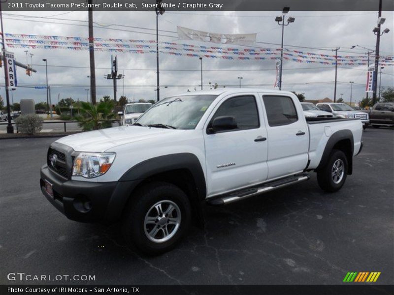 Super White / Graphite Gray 2011 Toyota Tacoma PreRunner Double Cab