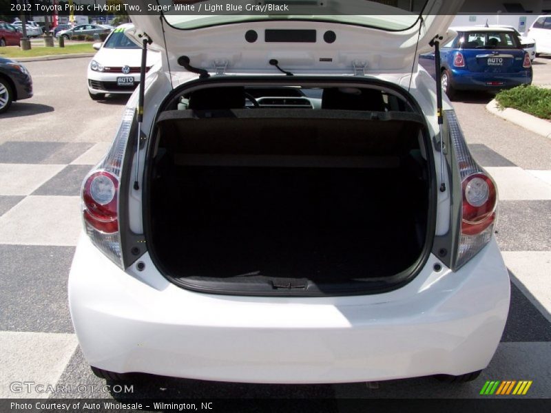 Super White / Light Blue Gray/Black 2012 Toyota Prius c Hybrid Two