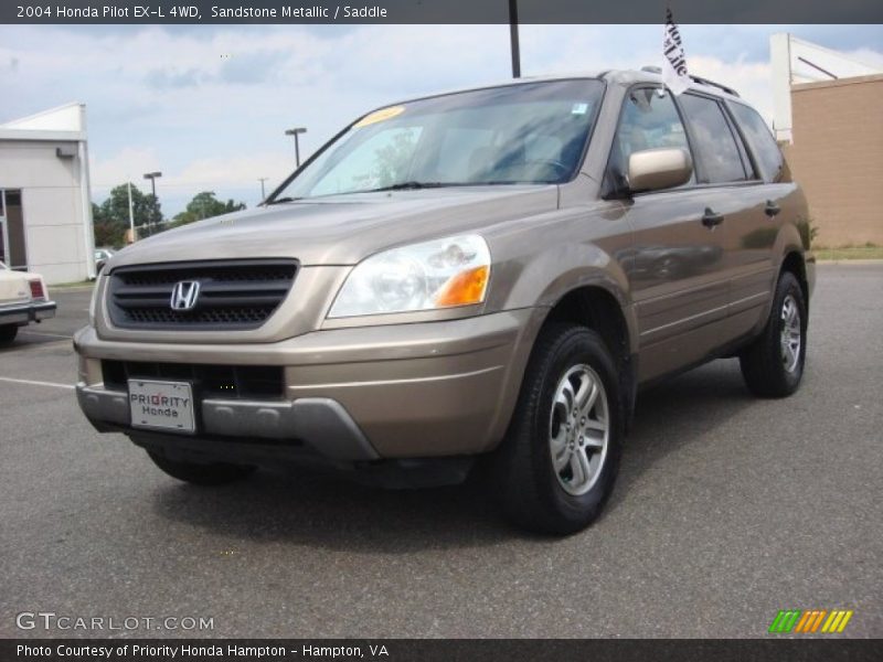 Sandstone Metallic / Saddle 2004 Honda Pilot EX-L 4WD