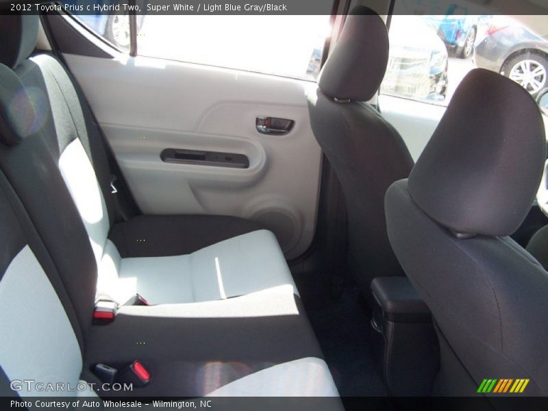 Super White / Light Blue Gray/Black 2012 Toyota Prius c Hybrid Two