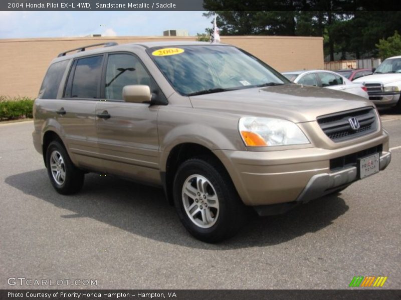 Sandstone Metallic / Saddle 2004 Honda Pilot EX-L 4WD