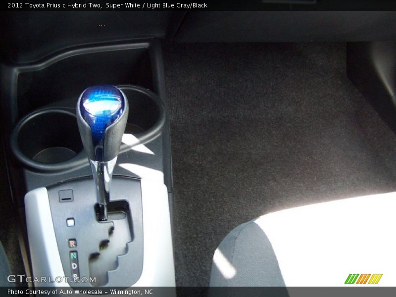 Super White / Light Blue Gray/Black 2012 Toyota Prius c Hybrid Two