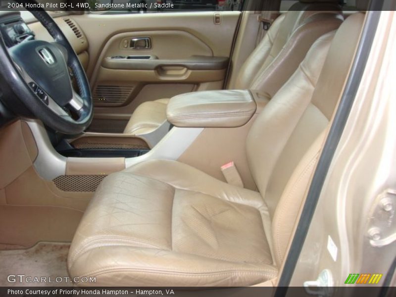 Sandstone Metallic / Saddle 2004 Honda Pilot EX-L 4WD