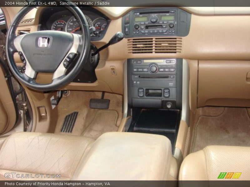 Sandstone Metallic / Saddle 2004 Honda Pilot EX-L 4WD