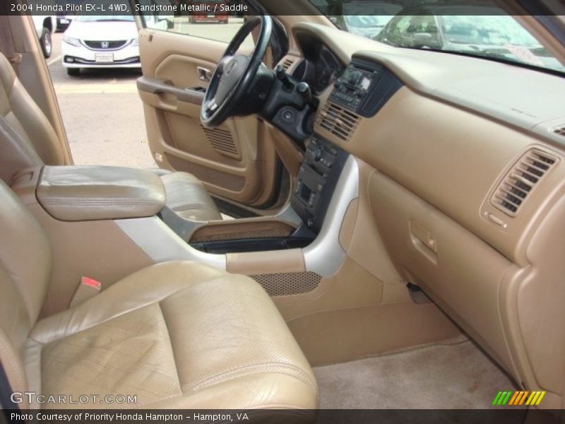 Sandstone Metallic / Saddle 2004 Honda Pilot EX-L 4WD
