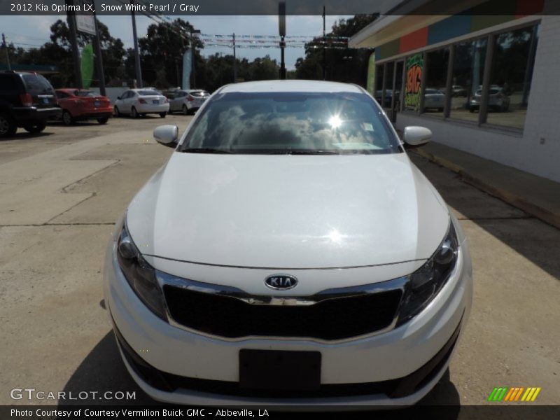 Snow White Pearl / Gray 2012 Kia Optima LX