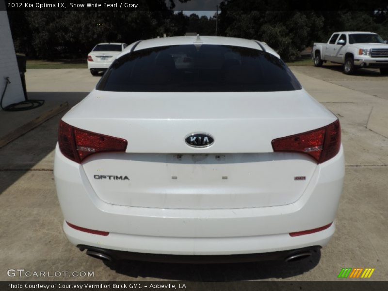Snow White Pearl / Gray 2012 Kia Optima LX