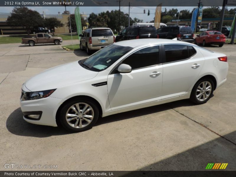 Snow White Pearl / Gray 2012 Kia Optima LX