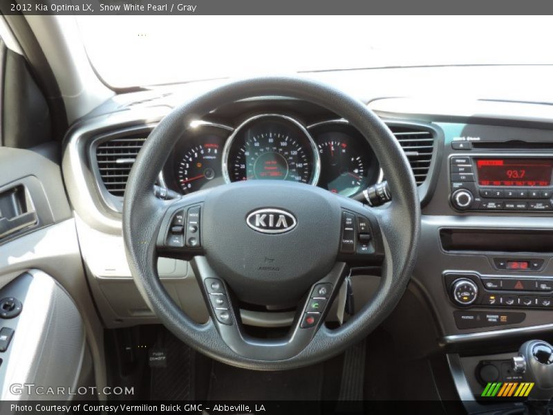 Snow White Pearl / Gray 2012 Kia Optima LX