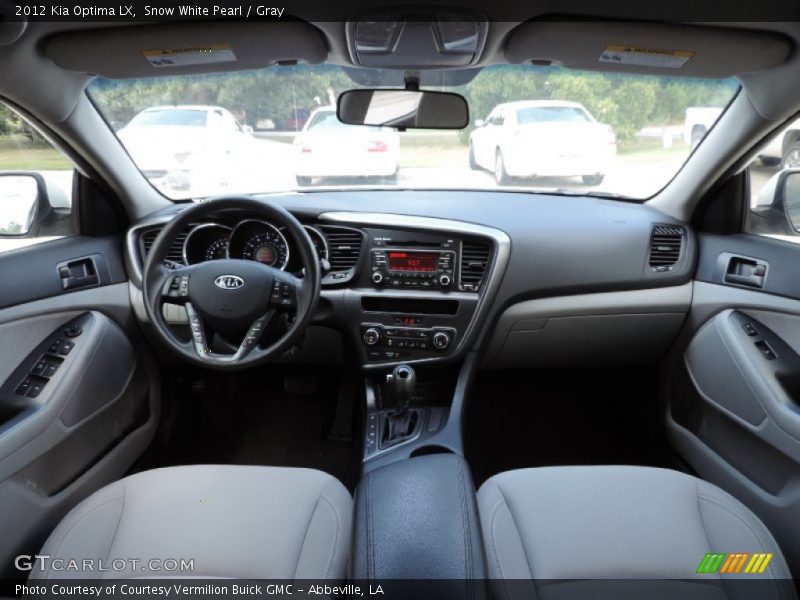 Snow White Pearl / Gray 2012 Kia Optima LX