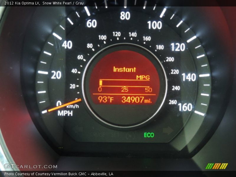 Snow White Pearl / Gray 2012 Kia Optima LX