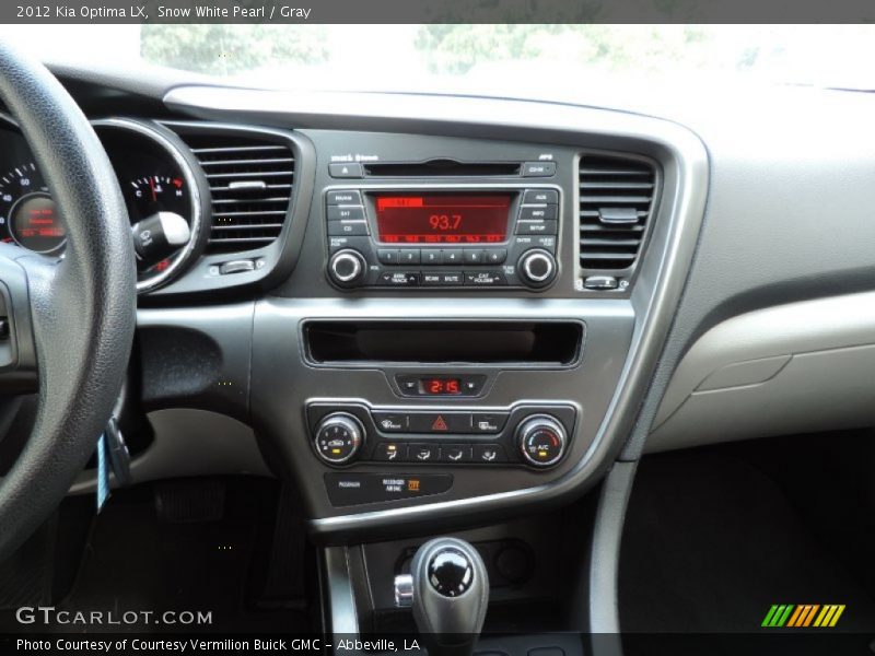 Snow White Pearl / Gray 2012 Kia Optima LX
