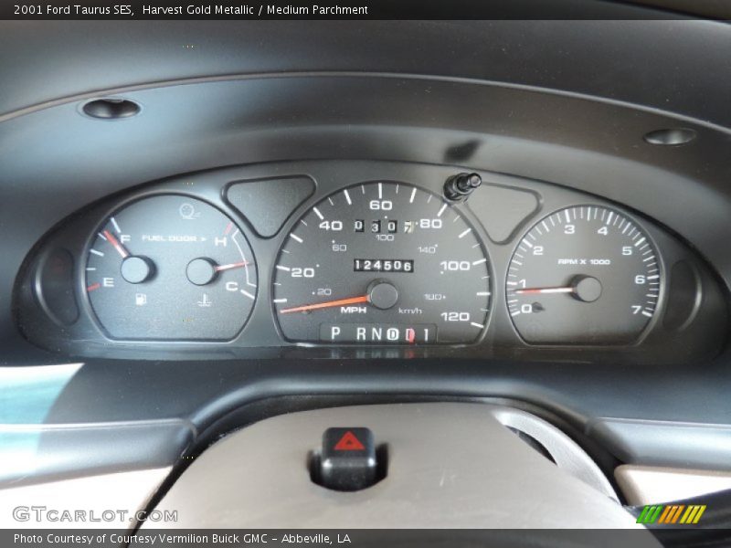 Harvest Gold Metallic / Medium Parchment 2001 Ford Taurus SES