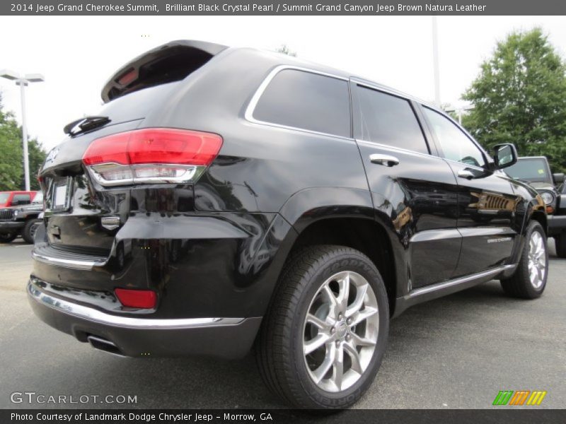 Brilliant Black Crystal Pearl / Summit Grand Canyon Jeep Brown Natura Leather 2014 Jeep Grand Cherokee Summit