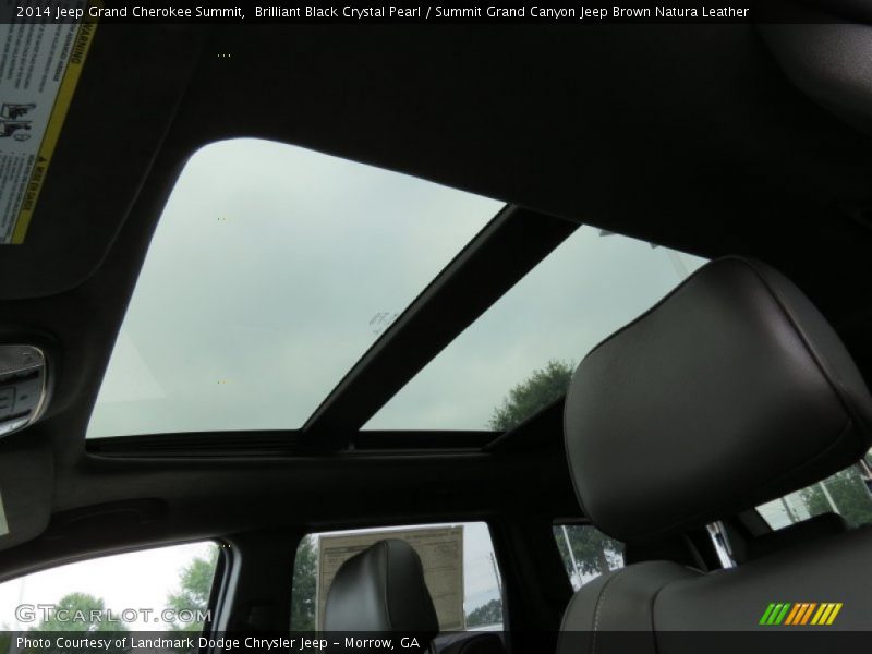 Brilliant Black Crystal Pearl / Summit Grand Canyon Jeep Brown Natura Leather 2014 Jeep Grand Cherokee Summit