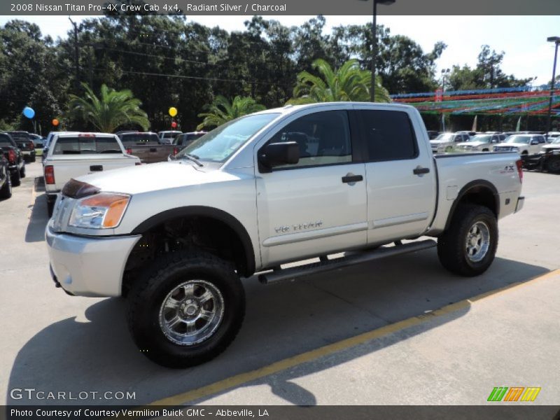 Radiant Silver / Charcoal 2008 Nissan Titan Pro-4X Crew Cab 4x4