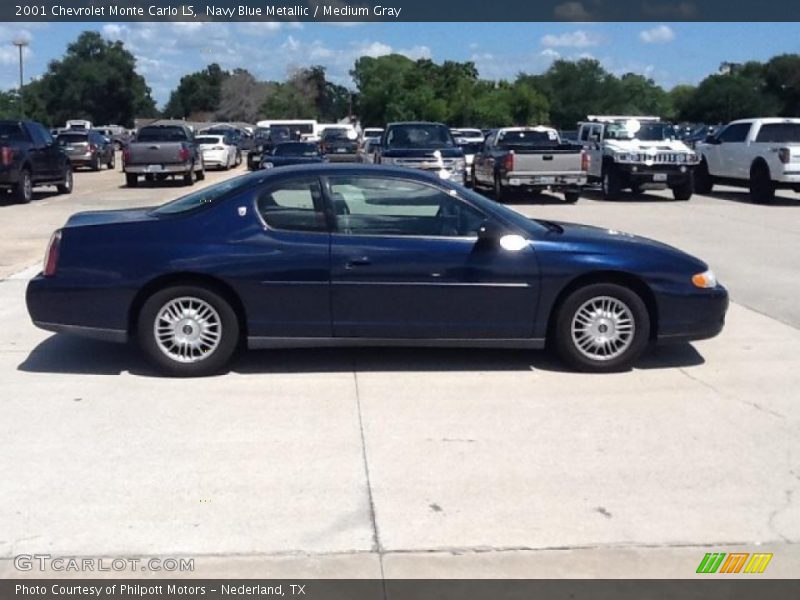 Navy Blue Metallic / Medium Gray 2001 Chevrolet Monte Carlo LS