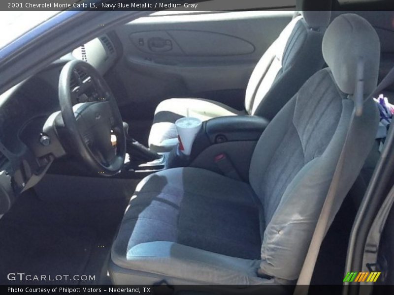 Navy Blue Metallic / Medium Gray 2001 Chevrolet Monte Carlo LS