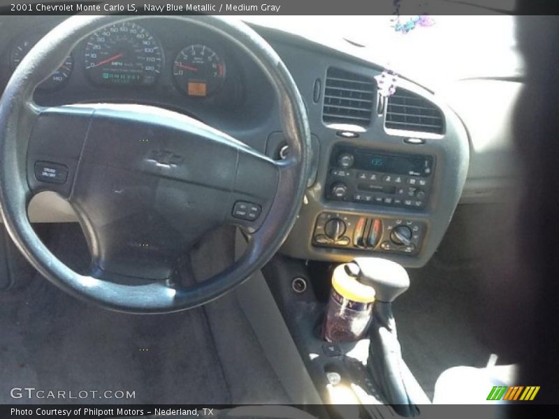 Navy Blue Metallic / Medium Gray 2001 Chevrolet Monte Carlo LS