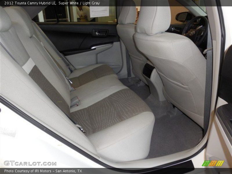 Super White / Light Gray 2012 Toyota Camry Hybrid LE