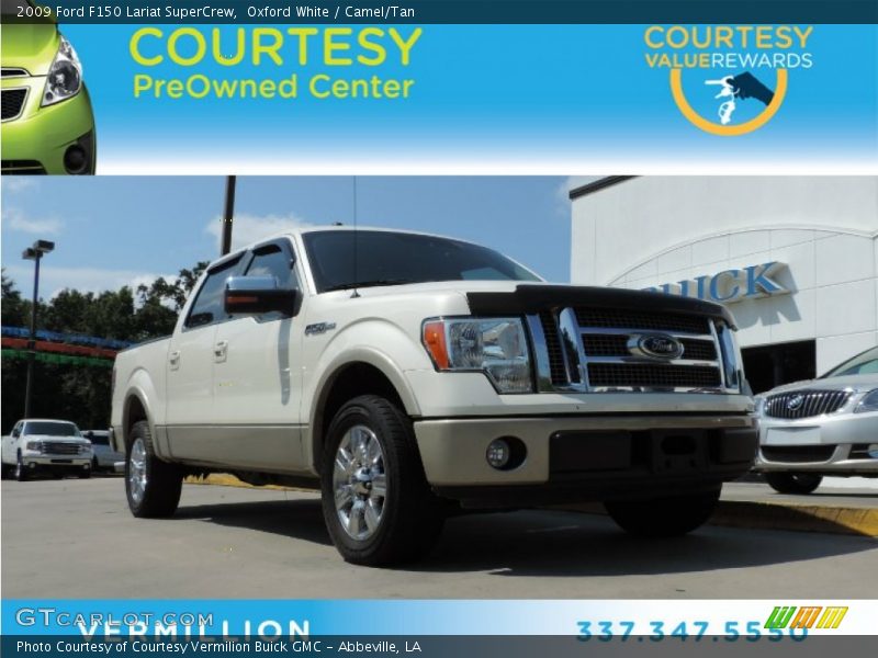 Oxford White / Camel/Tan 2009 Ford F150 Lariat SuperCrew