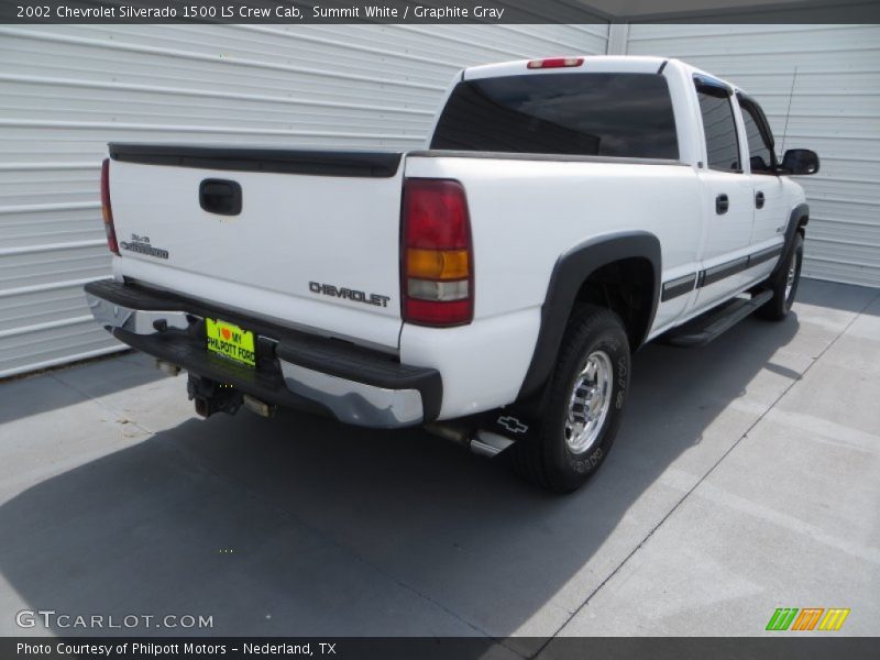 Summit White / Graphite Gray 2002 Chevrolet Silverado 1500 LS Crew Cab
