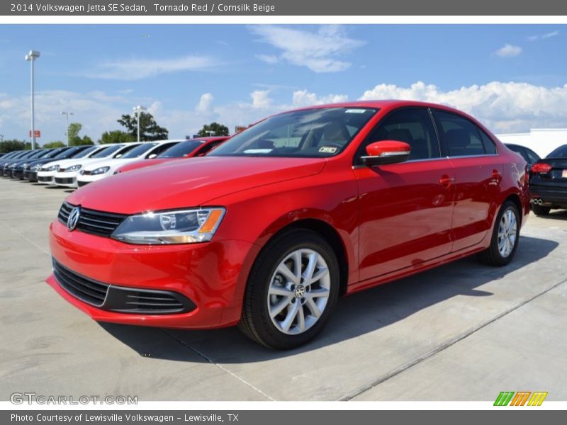 Tornado Red / Cornsilk Beige 2014 Volkswagen Jetta SE Sedan