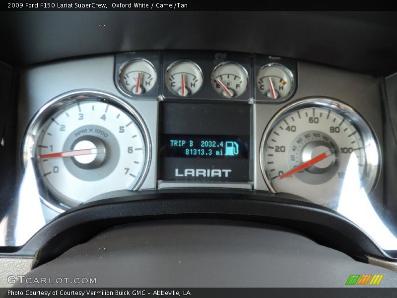 Oxford White / Camel/Tan 2009 Ford F150 Lariat SuperCrew
