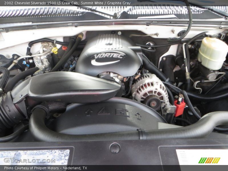 Summit White / Graphite Gray 2002 Chevrolet Silverado 1500 LS Crew Cab