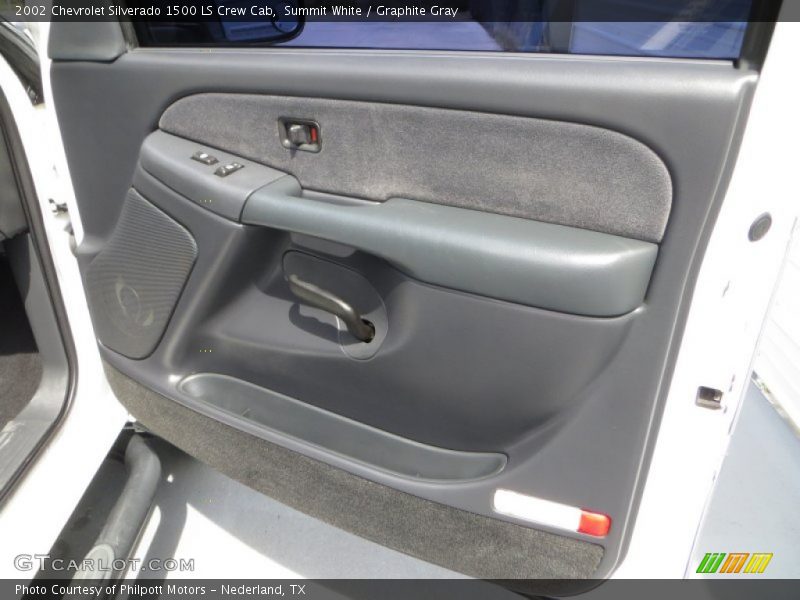 Summit White / Graphite Gray 2002 Chevrolet Silverado 1500 LS Crew Cab
