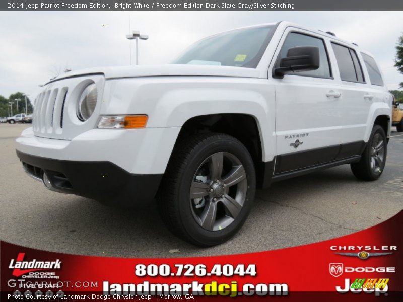 Bright White / Freedom Edition Dark Slate Gray/Silver Stitching 2014 Jeep Patriot Freedom Edition