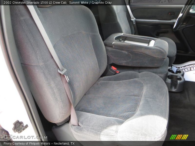 Summit White / Graphite Gray 2002 Chevrolet Silverado 1500 LS Crew Cab