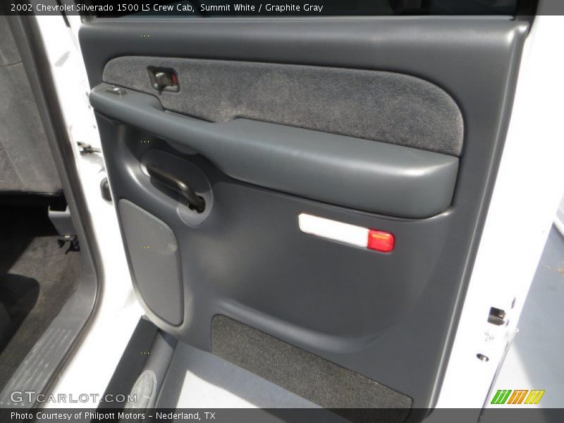 Summit White / Graphite Gray 2002 Chevrolet Silverado 1500 LS Crew Cab