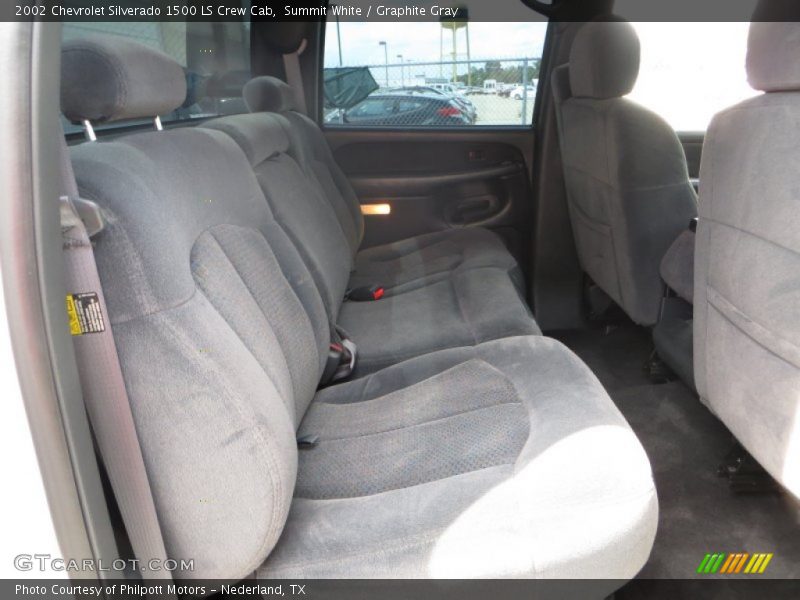 Summit White / Graphite Gray 2002 Chevrolet Silverado 1500 LS Crew Cab