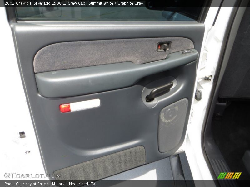 Summit White / Graphite Gray 2002 Chevrolet Silverado 1500 LS Crew Cab
