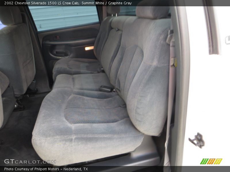 Summit White / Graphite Gray 2002 Chevrolet Silverado 1500 LS Crew Cab