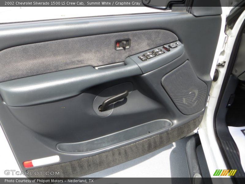 Summit White / Graphite Gray 2002 Chevrolet Silverado 1500 LS Crew Cab