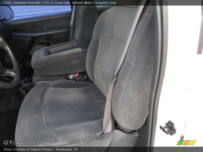 Summit White / Graphite Gray 2002 Chevrolet Silverado 1500 LS Crew Cab