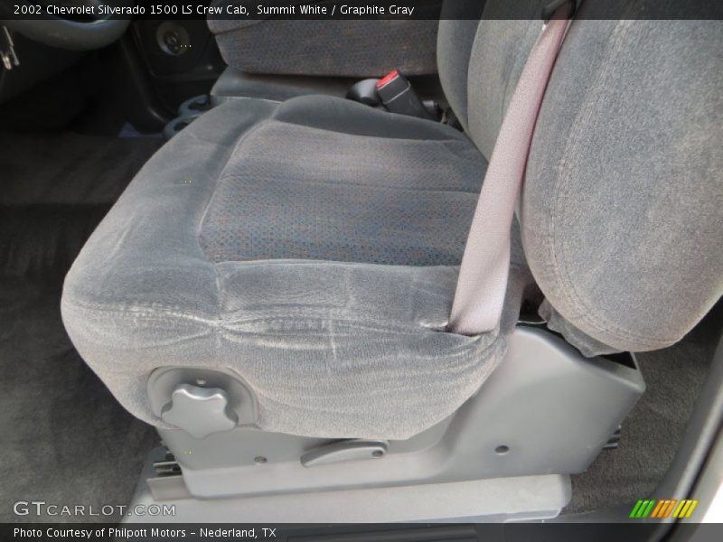 Summit White / Graphite Gray 2002 Chevrolet Silverado 1500 LS Crew Cab