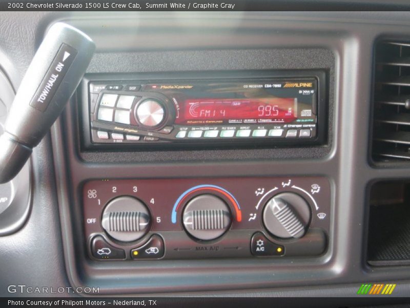 Summit White / Graphite Gray 2002 Chevrolet Silverado 1500 LS Crew Cab