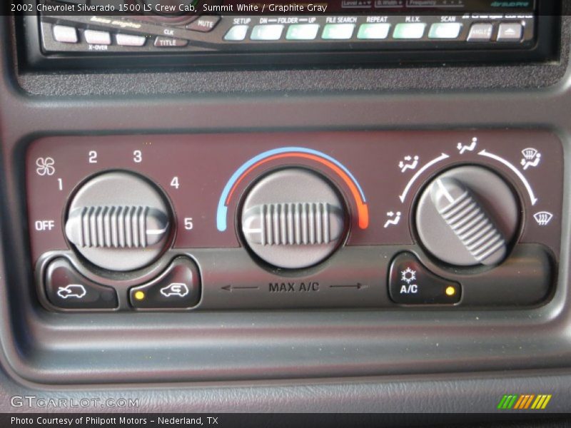Summit White / Graphite Gray 2002 Chevrolet Silverado 1500 LS Crew Cab