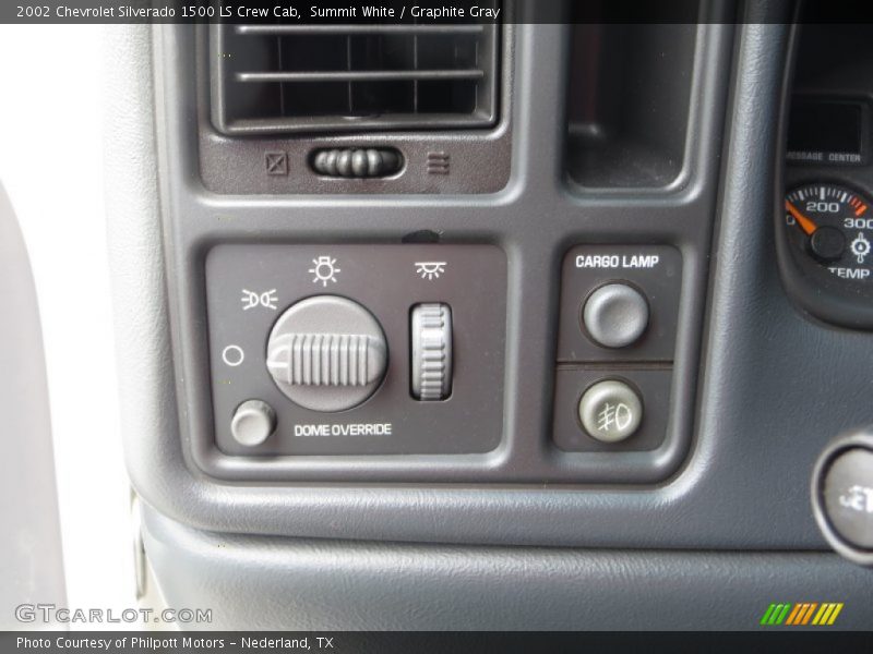 Summit White / Graphite Gray 2002 Chevrolet Silverado 1500 LS Crew Cab