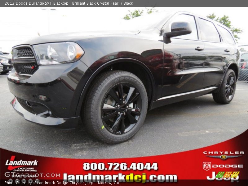 Brilliant Black Crystal Pearl / Black 2013 Dodge Durango SXT Blacktop