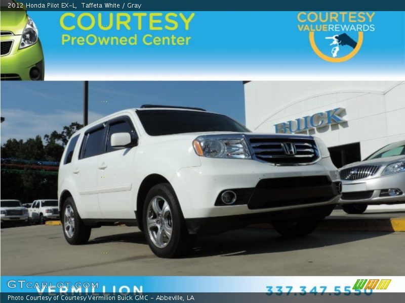 Taffeta White / Gray 2012 Honda Pilot EX-L