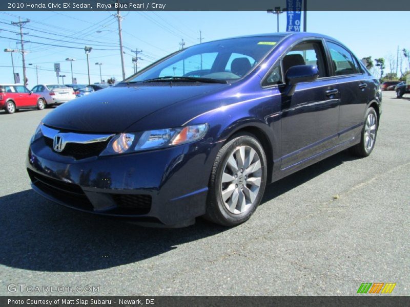 Royal Blue Pearl / Gray 2010 Honda Civic EX Sedan