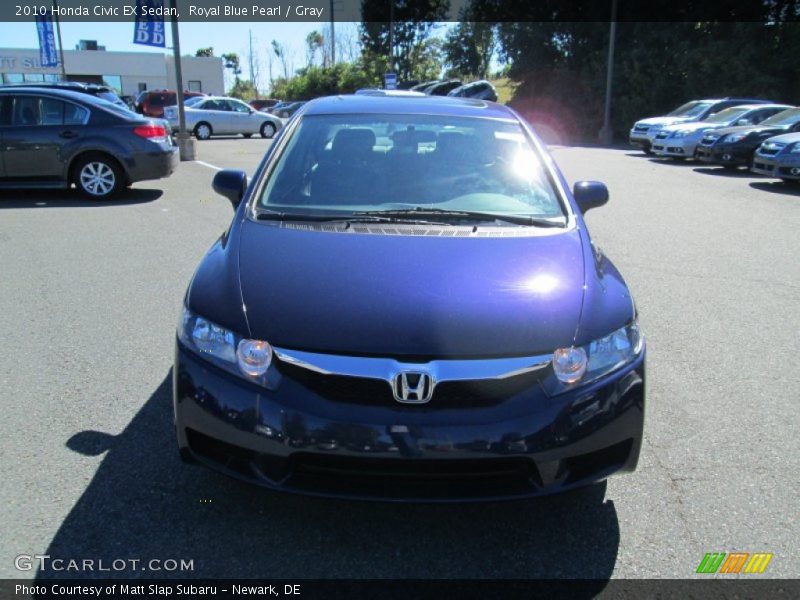 Royal Blue Pearl / Gray 2010 Honda Civic EX Sedan